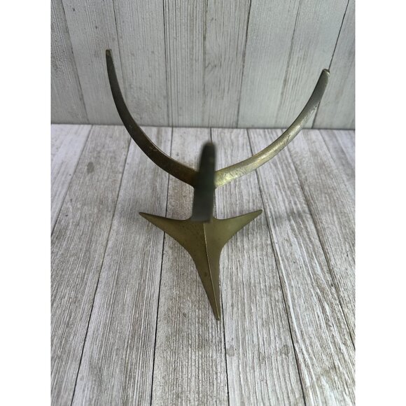 Vintage Brass 6" Tall Claw Sculpture Stand for Home Decor Piece MCM Industrial - Picture 3 of 8